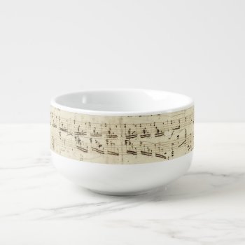 Old Music Notes - Chopin Music Sheet Soup Mug by Argos_Photography at Zazzle