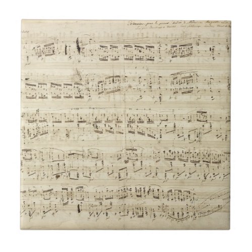 Old Music Notes _ Chopin Music Sheet Tile