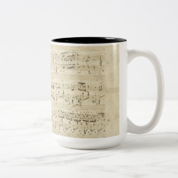 Old Music Notes - Chopin Music Sheet Two-tone Coffee Mug by Argos_Photography at Zazzle
