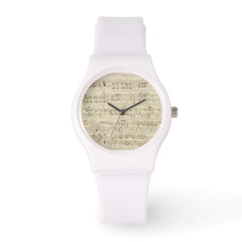 Old Music Notes - Chopin Music Sheet Watch by Argos_Photography at Zazzle