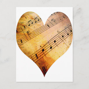 old music postcard