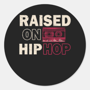 Old Music Rap Childhood Vintage Hip Hop Bass Classic Round Sticker