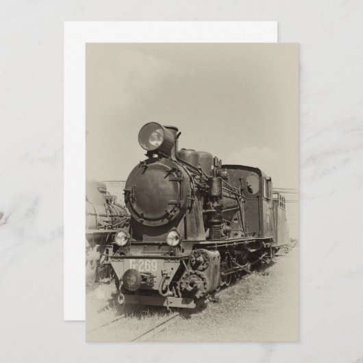 Old narrow-gauge steam engine Gr-269 (Front/Back)