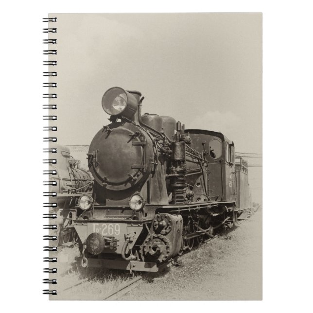 Old narrow-gauge steam engine Gr-269 Notebook (Front)