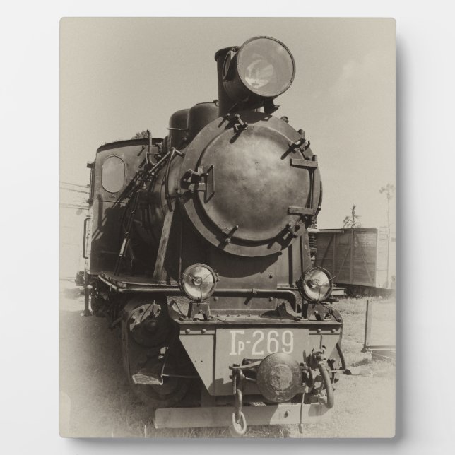 Old narrow-gauge steam engine Gr-269 Plaque (Front)