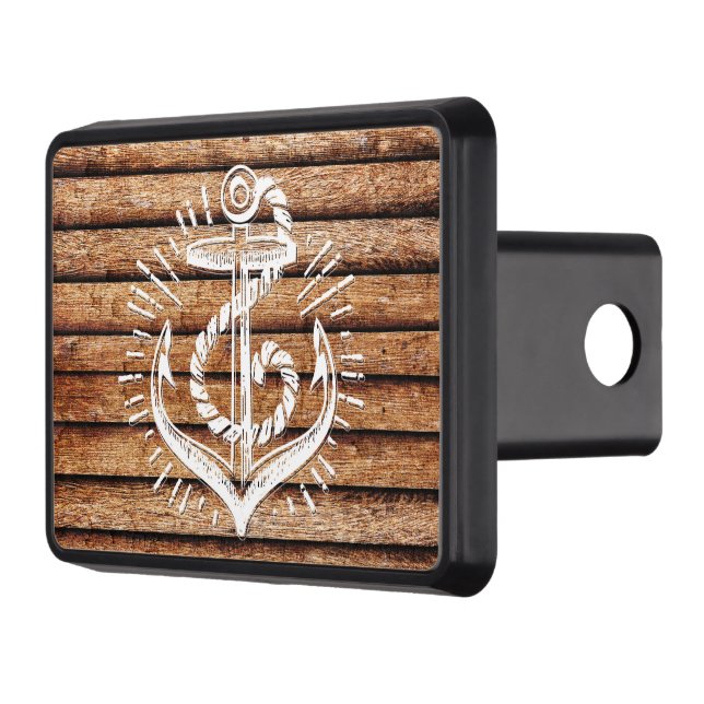 Old Nautical Anchor Wood Tow Hitch Cover (Left)