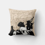 Old New Orleans Map, With Brass Band Throw Pillow at Zazzle