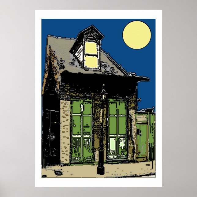 Old New Orleans Shotgun House Poster (Front)