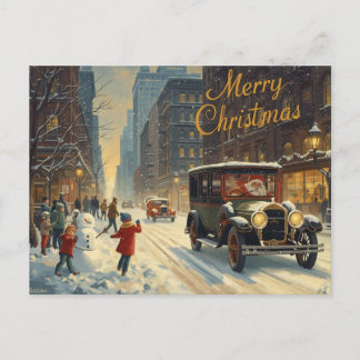 Old New York Christmas Postcard