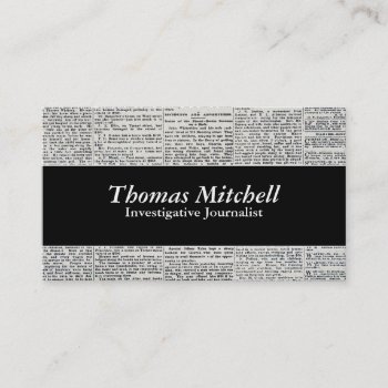 Old News Business Card by whatsurbiznass at Zazzle