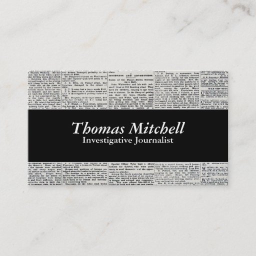 Customizable Old News Business Cards