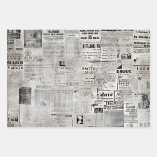 Old News Revival Wrapping Paper Sheets