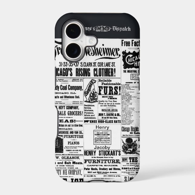 Old Newspaper Ads Times Dispatch Iphone Case (Back)