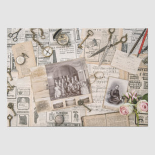 old newspaper (collection) Tissue Paper