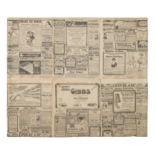Old newspaper: vintage paper background. duvet cover