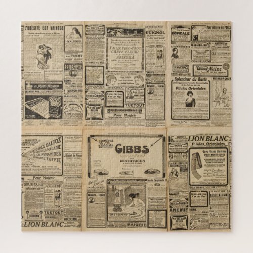 Old newspaper vintage paper background jigsaw puzzle