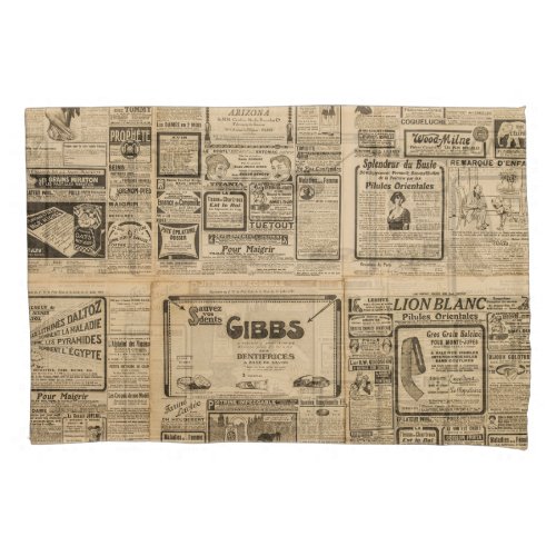 Old newspaper vintage paper background pillow case