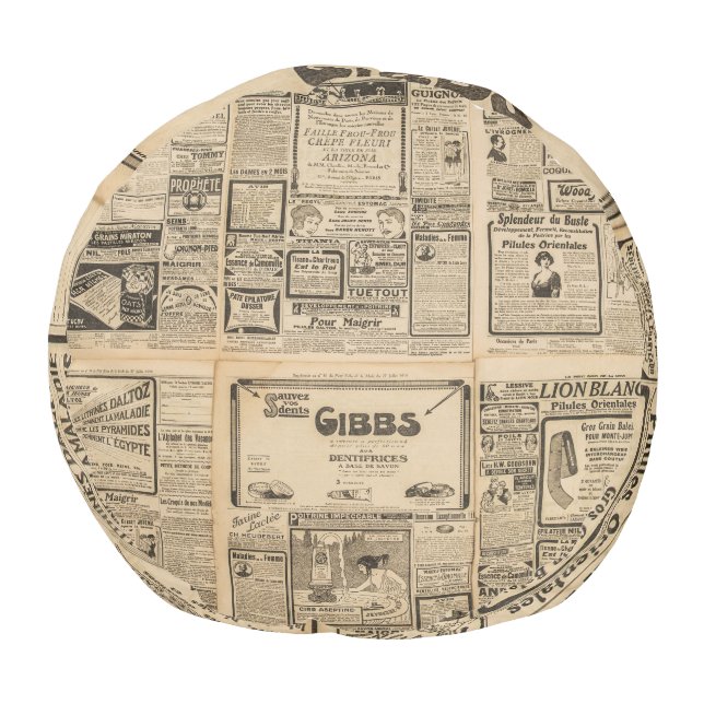 Old newspaper: vintage paper background. pouf (Bottom)