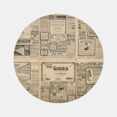 Old newspaper vintage paper background rug