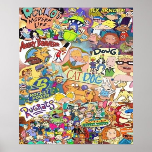 Old Nickelodeon Shows Poster (Front)