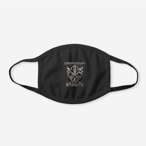 Old Norse design Black Cotton Face Mask