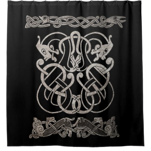 Old norse design shower curtain