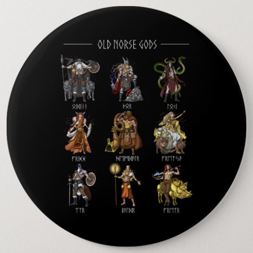 Old Norse Gods Button