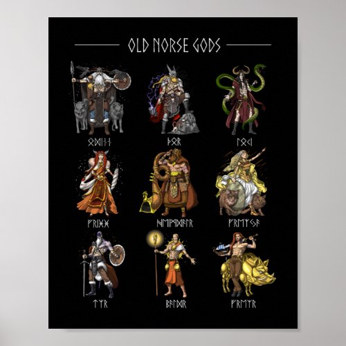 Old Norse Gods Poster