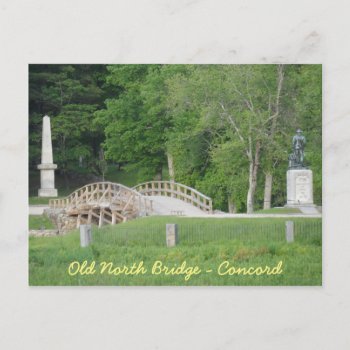 Old North Bridge  Concord  Ma Postcard by quetzal323 at Zazzle