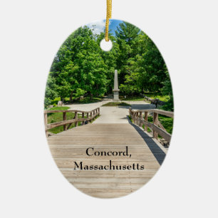 Old North Bridge in Concord Ceramic Ornament