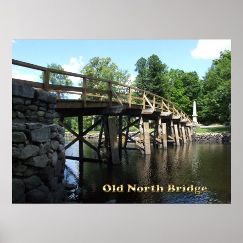 Old North Bridge _ Revolutionary War Concord MA Poster