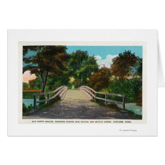 Old North Bridge View of Minute Man Statue # 2 Cards (Front Horizontal)