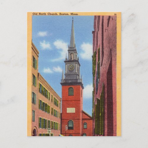 Old North Church Boston Massachusetts Postcard