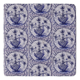 Old North German tile,vintage ceramic tile Trivet