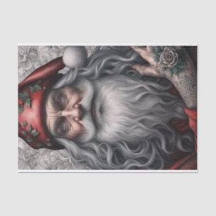Old Nostalgic Vintage Tattoo Santa Tissue Paper