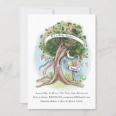 Old Oak Tree Balloons Flag Party Baby Shower Invitation (Front)
