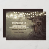 old oak tree twinkle lights bridal shower invitation (Front/Back)