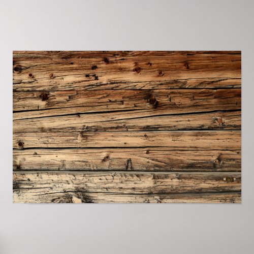 Old oak wood texture background poster