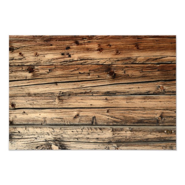 Old oak wood texture background print (Front)