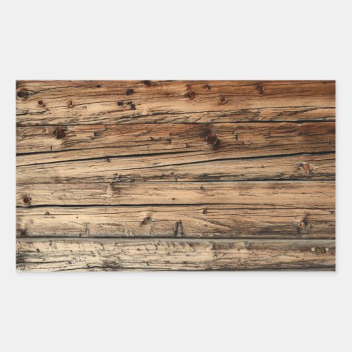 Old oak wood texture background rectangle sticker