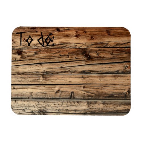 Old oak wood texture background to_do_list magnet