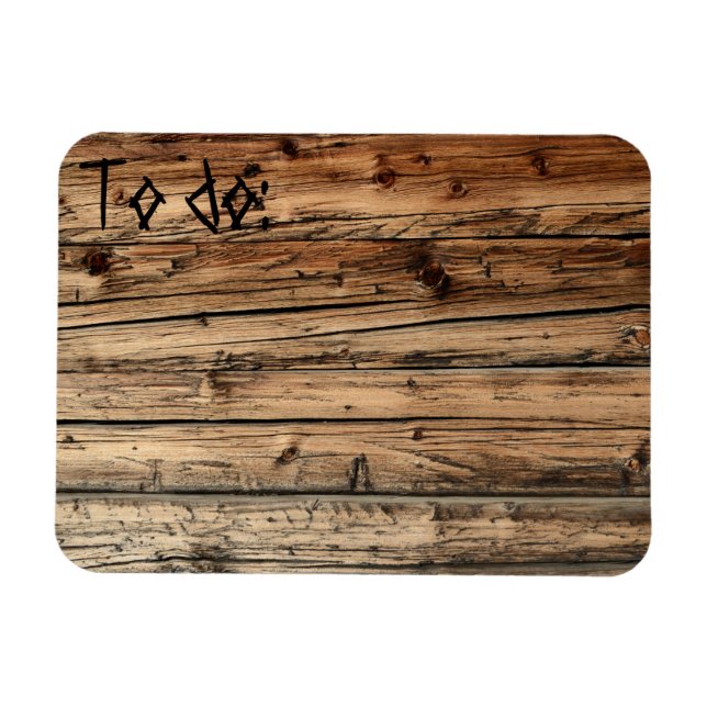 Old oak wood texture background to-do-list magnet (Horizontal)