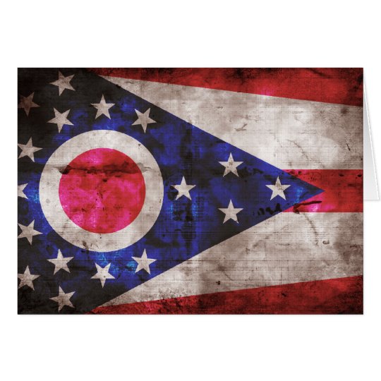 Old Ohio Flag; Card