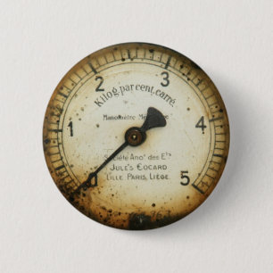 old oil pressure gauge / instrument / dial / meter button