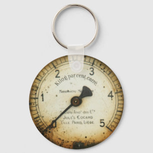 old oil pressure gauge / instrument / dial / meter keychain