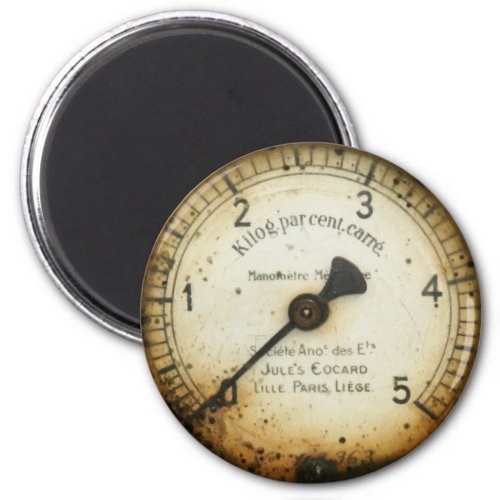 old oil pressure gauge  instrument  dial  meter magnet