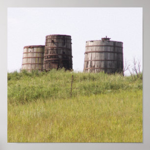 Old Oil storage Tanks Poster
