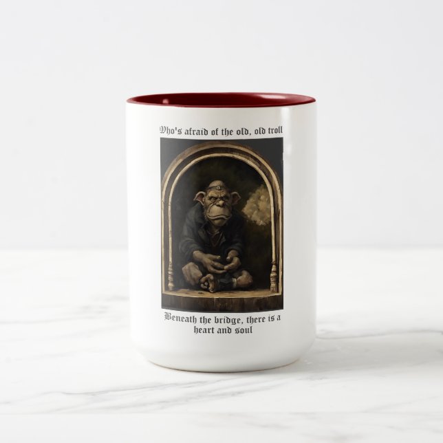 Old Old Troll Two-Tone Coffee Mug (Center)