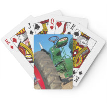 Old Oliver tractor farmer gifts farm playingcards