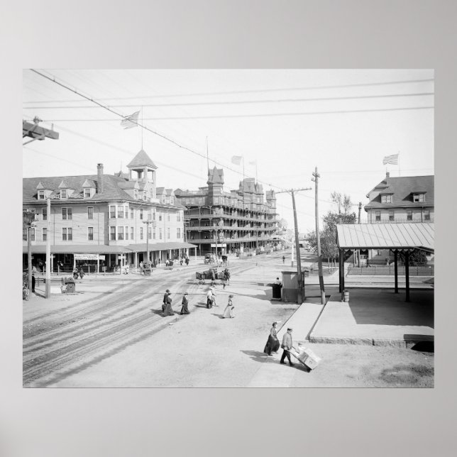 Old Orchard Beach Hotels, 1904 Poster (Front)